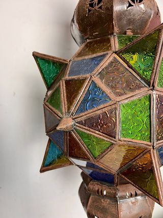 Lámpara Marroquí Vintage Vidrieras