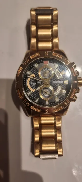 Reloj Dorado Cronógrafo Sumergible
