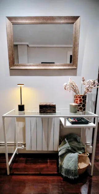 Consola bianca Ikea Cristallo e Metallo