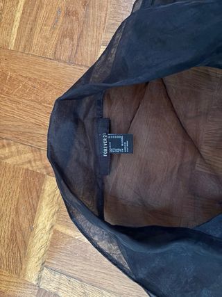 Camisa transparente de mall en negro