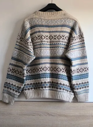 Jersey Vintage 90s Fair Isle Oversize L