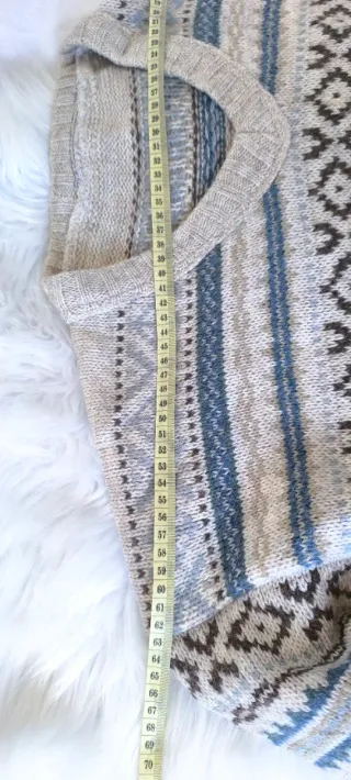 Jersey Vintage 90s Fair Isle Oversize L