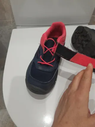 Botas trekking niña azul y rosa talla 33