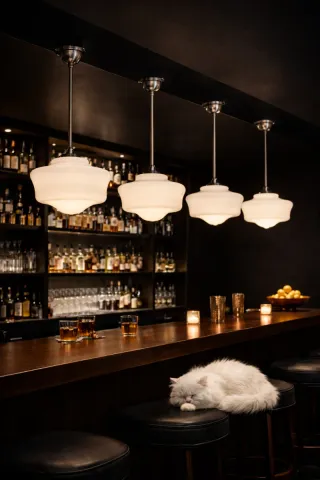 Candeeiro Opal Anos 30/40 Vidro Metal