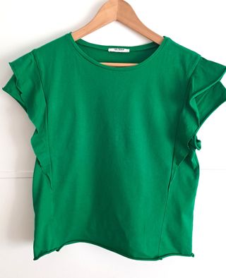 Blusa Zara Trafaluc verde - Talla S