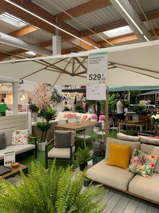 Parasol Cantilever Grande Beige/Verde