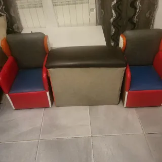 2 Sillones Infantiles de Cuero