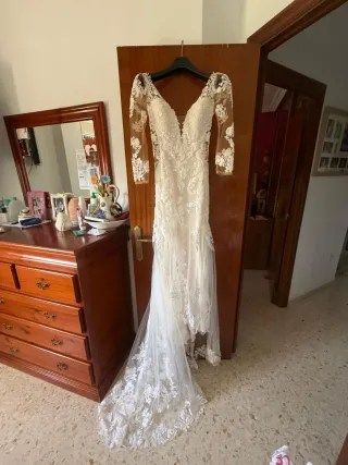 Vestido de Novia Encaje Manga Larga
