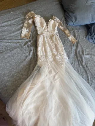 Vestido de Novia Encaje Manga Larga