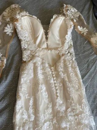 Vestido de Novia Encaje Manga Larga