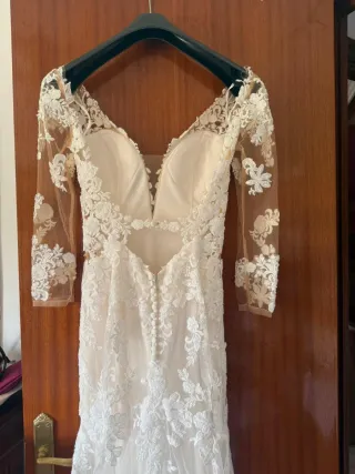 Vestido de Novia Encaje Manga Larga