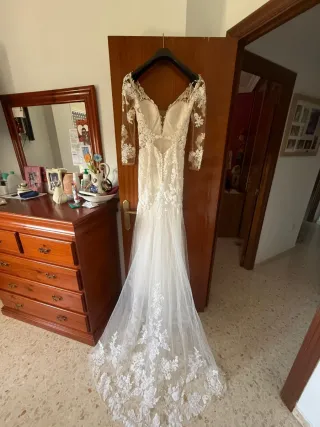 Vestido de Novia Encaje Manga Larga