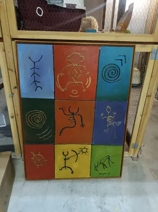 Cuadro pintado a mano estilo dominicano