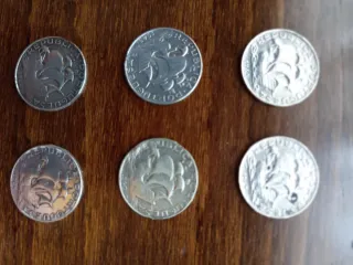 Portugal. 6 Monedas Plata 0.650 - 3.5gr año 1943