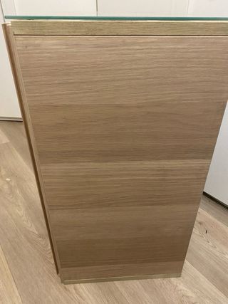 Armario auxiliar madera y cristal