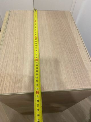 Armario auxiliar madera y cristal