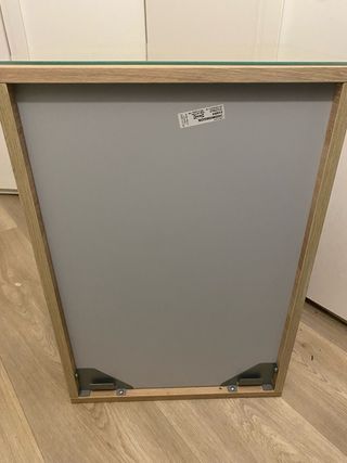 Armario auxiliar madera y cristal