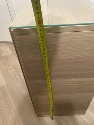 Armario auxiliar madera y cristal