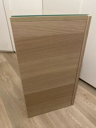 Armario auxiliar madera y cristal