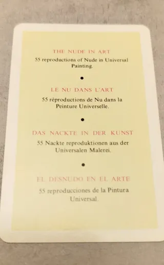 Baraja de cartas El Desnudo en el Arte
