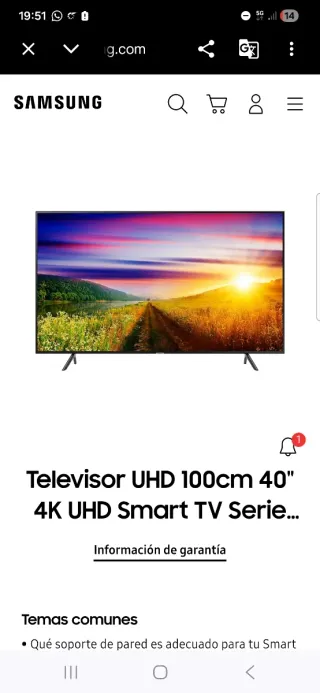 Samsung Smart TV 40 pulgadas