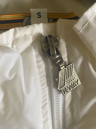 Giacca K-Way Bianca Oversize Tg S Unisex