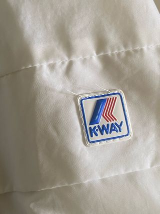 Giacca K-Way Bianca Oversize Tg S Unisex