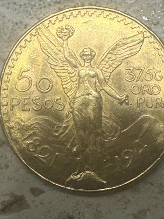 Moneda Oro 50 Pesos Mexicanos 37.5g Oro Puro
