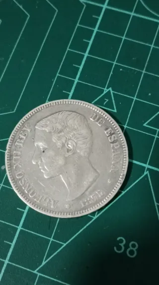5 Pesetas 1875 Plata