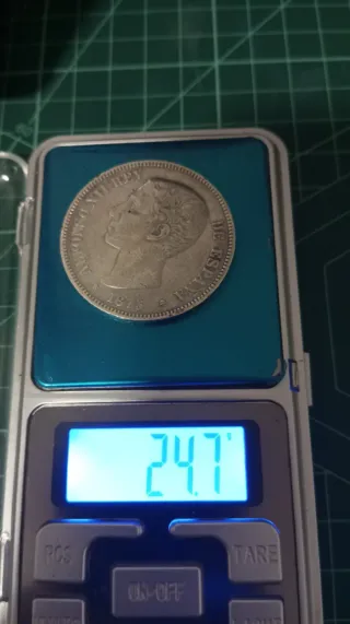 5 Pesetas 1875 Plata