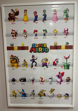 Póster Mario Bros Nintendo, enmarcado.
