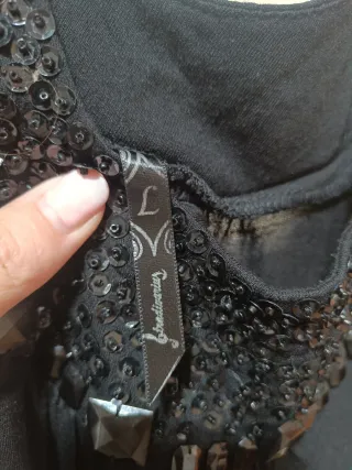 Vestido fiesta Stradivarius pedrería talla L