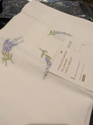 Fundas de Almohada Zara Home Algodón Pack 2