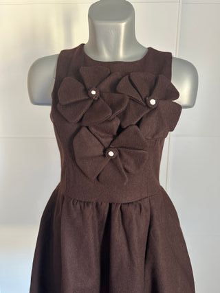 Vestido de lana STRENA Marrón Chocolate