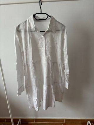 Camisa Vestido Blanco Talla Única