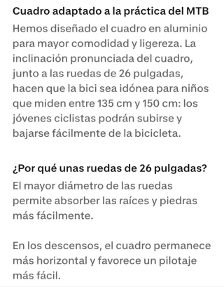 Bicicleta de montaña niño