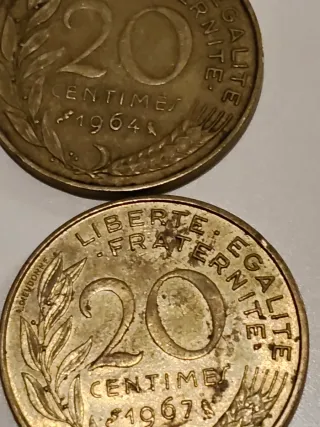 Vecchie Monete Franco Francese Anni 60-80