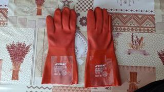 Guantes de trabajo Power Fit y PVC rojo JUBA