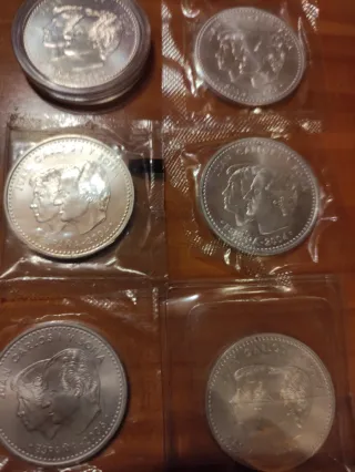 Lote 9 monedas de plata