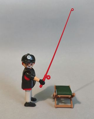 Playmobil Pescador con caña y taburete