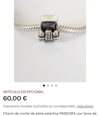 Charm Coche Pandora Original Plata