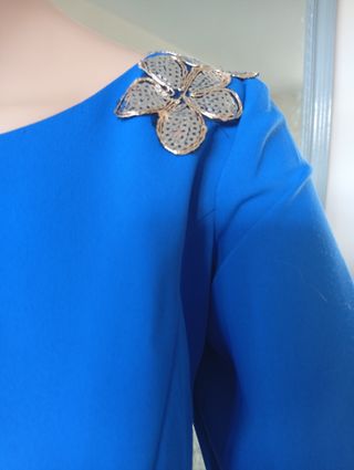 Vestido fiesta Ana Torres azul