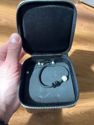 Pulsera Tous Cuerda Negra y Perlas