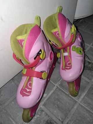 Patines en línea rosas para niña