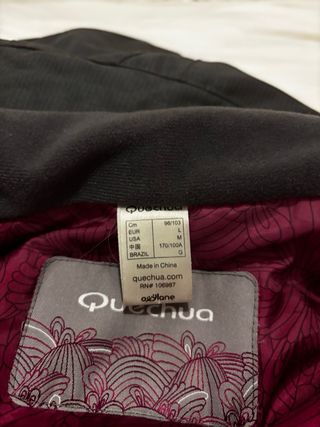 Chaqueta Quechua Mujer Negra