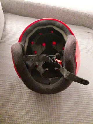 Casco de esquí infantil rojo 5-9 años