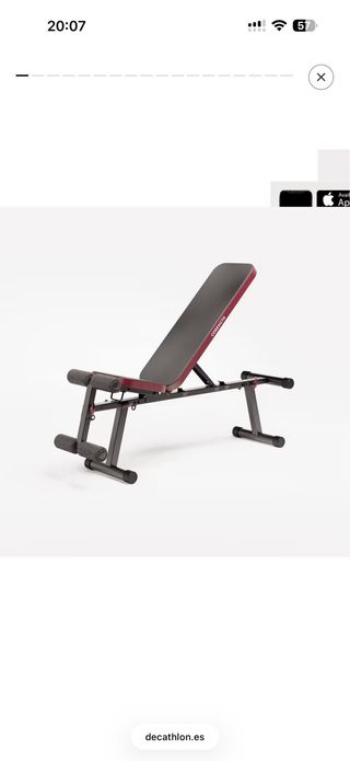 Banco de pesas y abdominales inclinable