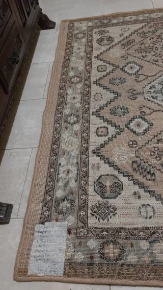 Tappeto beige e marrone per ingresso