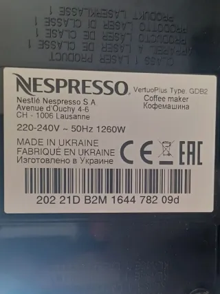 Vertuo Plus GDB2 Nespresso Macchina Caffè Cialde