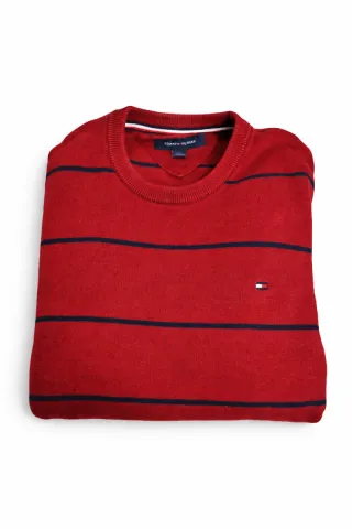 Jersey Tommy Hilfiger Rayas Rojas